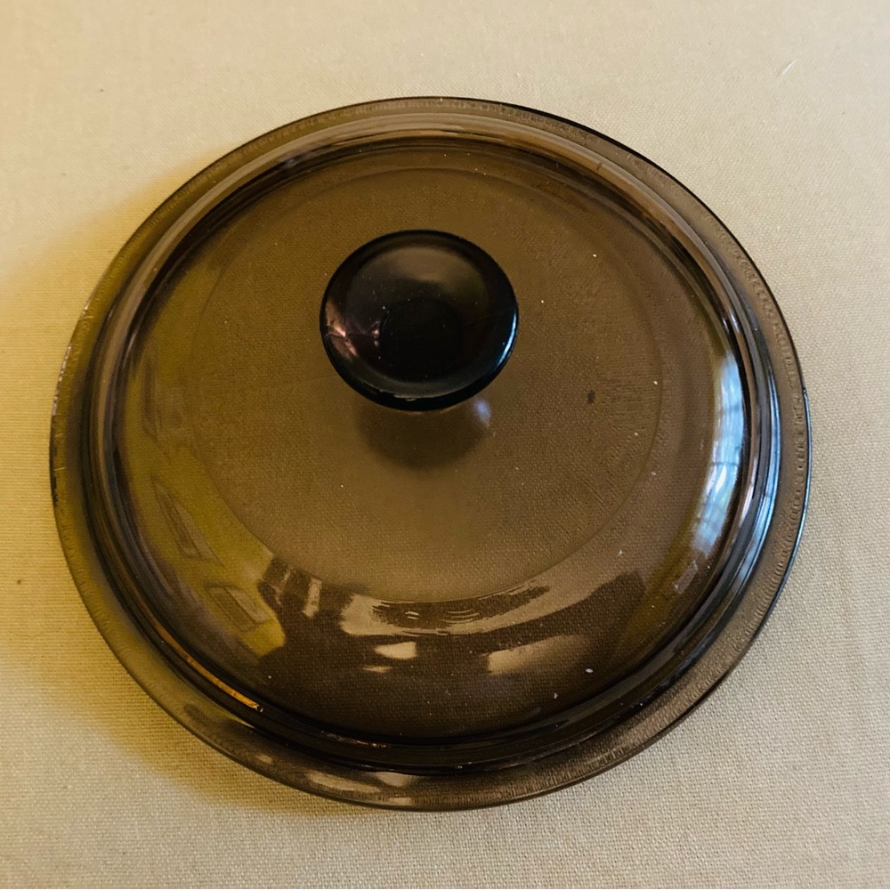 Corningware Visions Pyrex Amber Glass 1 Quart Pot Lid